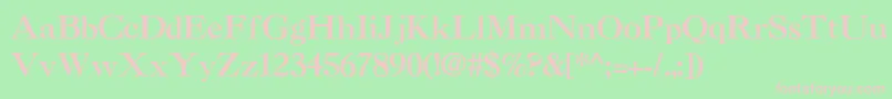 NelsieBold-fontti – vaaleanpunaiset fontit vihreällä taustalla