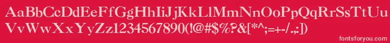 NelsieBold Font – Pink Fonts on Red Background