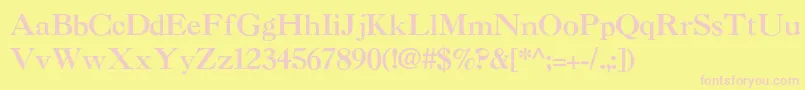 NelsieBold Font – Pink Fonts on Yellow Background