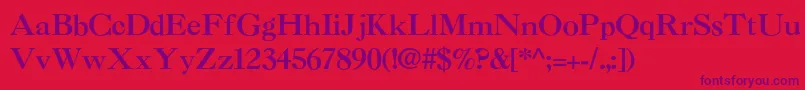 NelsieBold Font – Purple Fonts on Red Background