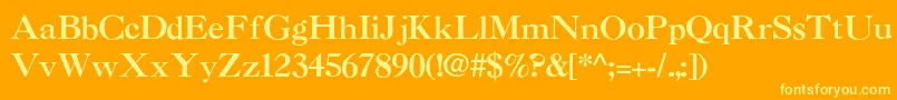 NelsieBold Font – Yellow Fonts on Orange Background