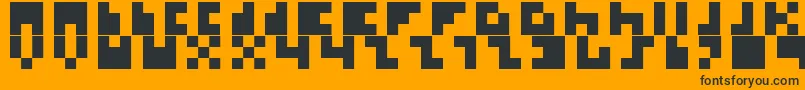 フォントIkkle – 黒い文字のオレンジの背景