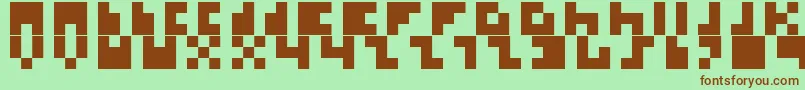 Ikkle Font – Brown Fonts on Green Background