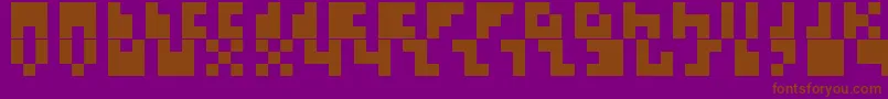 Czcionka Ikkle – brązowe czcionki na fioletowym tle