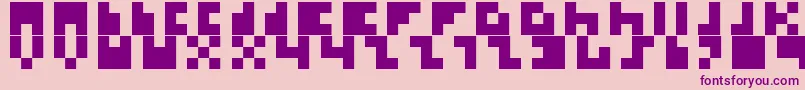 Ikkle-Schriftart – Violette Schriften auf rosa Hintergrund