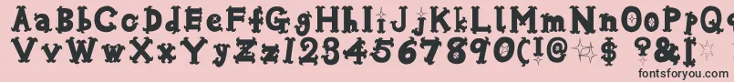 Oshareb Font – Black Fonts on Pink Background