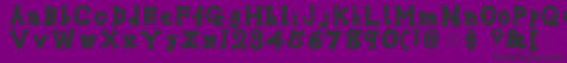 Oshareb Font – Black Fonts on Purple Background