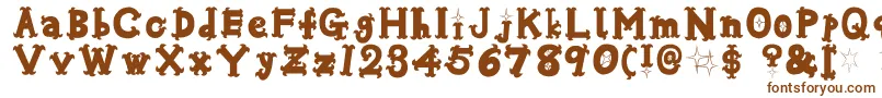 Шрифт Oshareb – коричневые шрифты на белом фоне