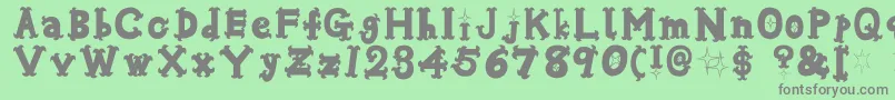 Oshareb Font – Gray Fonts on Green Background