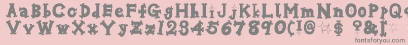 Oshareb Font – Gray Fonts on Pink Background