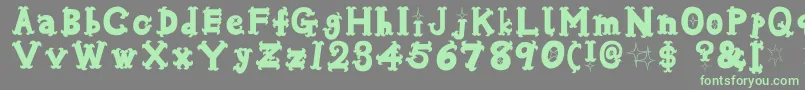 Oshareb Font – Green Fonts on Gray Background