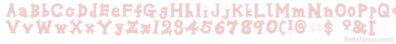 Oshareb Font – Pink Fonts on White Background