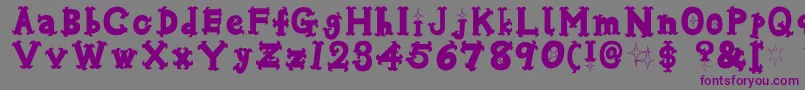 Oshareb Font – Purple Fonts on Gray Background