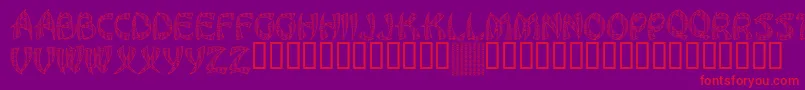 JlrChineseLoveLetters Font – Red Fonts on Purple Background