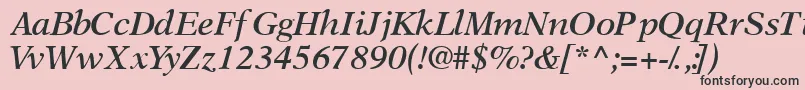 Шрифт OrchidsskSemibolditalic – чёрные шрифты на розовом фоне