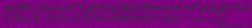 Fonte OrchidsskSemibolditalic – fontes pretas em um fundo violeta