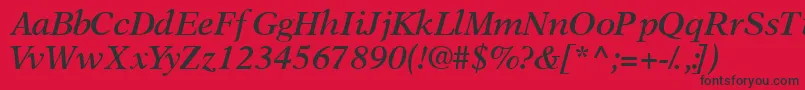 OrchidsskSemibolditalic Font – Black Fonts on Red Background