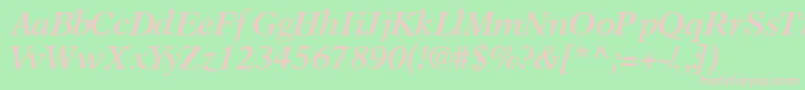 OrchidsskSemibolditalic Font – Pink Fonts on Green Background