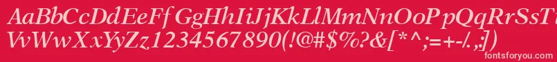 OrchidsskSemibolditalic Font – Pink Fonts on Red Background