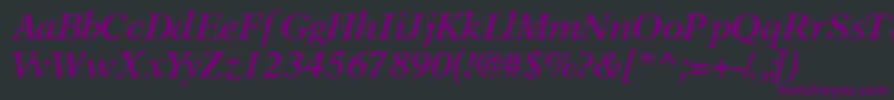 OrchidsskSemibolditalic Font – Purple Fonts on Black Background