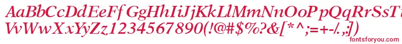 OrchidsskSemibolditalic-Schriftart – Rote Schriften