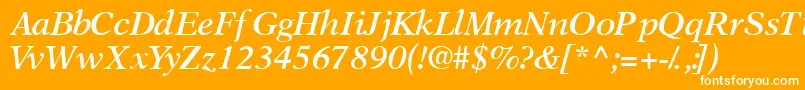 OrchidsskSemibolditalic Font – White Fonts on Orange Background