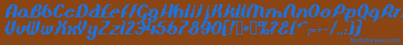 Подробнее о шрифте ElephantManBolditalic Шрифт ElephantManBolditalic – синие шрифты на коричневом фоне