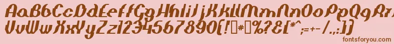 ElephantManBolditalic Font – Brown Fonts on Pink Background