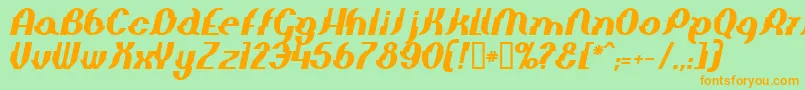 More about ElephantManBolditalic Font ElephantManBolditalic Font – Orange Fonts on Green Background