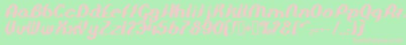ElephantManBolditalic Font – Pink Fonts on Green Background