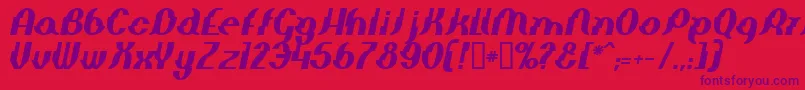 ElephantManBolditalic Font – Purple Fonts on Red Background