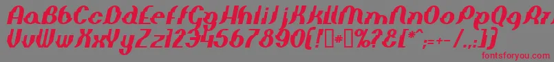 ElephantManBolditalic Font – Red Fonts on Gray Background