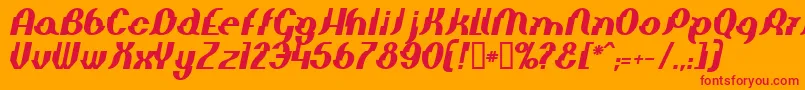 ElephantManBolditalic Font – Red Fonts on Orange Background