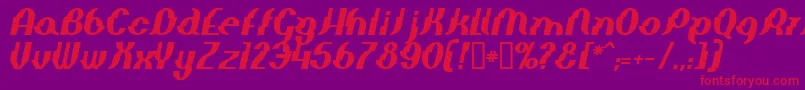 ElephantManBolditalic Font – Red Fonts on Purple Background