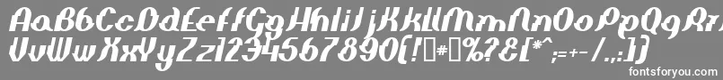 フォントElephantManBolditalic – 灰色の背景に白い文字