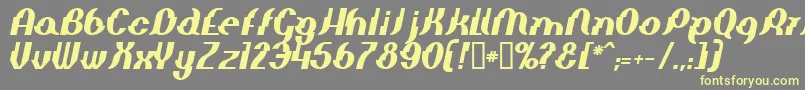 ElephantManBolditalic Font – Yellow Fonts on Gray Background