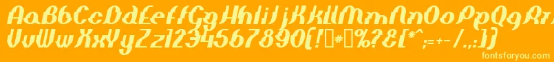 More about ElephantManBolditalic Font ElephantManBolditalic Font – Yellow Fonts on Orange Background