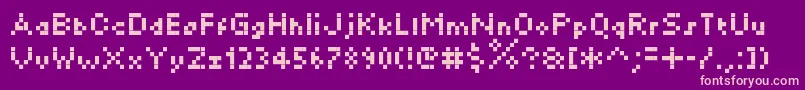 Minikylie Font – Pink Fonts on Purple Background