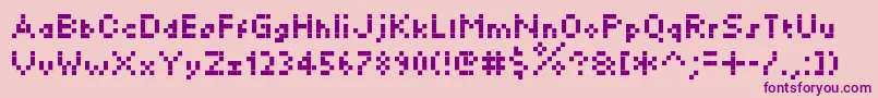 Minikylie Font – Purple Fonts on Pink Background