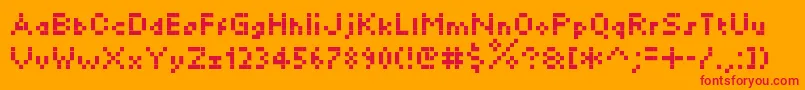 Minikylie Font – Red Fonts on Orange Background