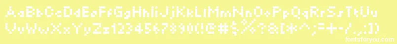 Minikylie Font – White Fonts on Yellow Background