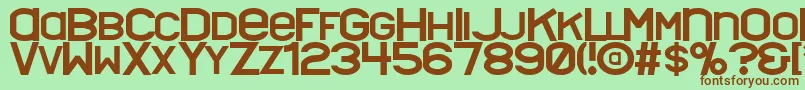 Шрифт Nyctalopia – коричневые шрифты на зелёном фоне