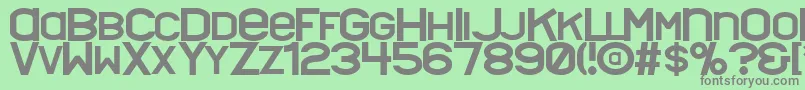 Nyctalopia-fontti – harmaat kirjasimet vihreällä taustalla