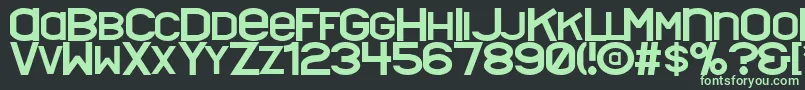 フォントNyctalopia – 黒い背景に緑の文字