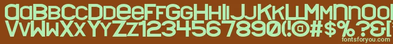 Nyctalopia-fontti – vihreät fontit ruskealla taustalla