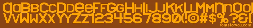 Nyctalopia Font – Orange Fonts on Brown Background