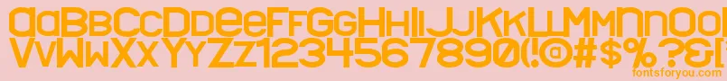 Nyctalopia Font – Orange Fonts on Pink Background