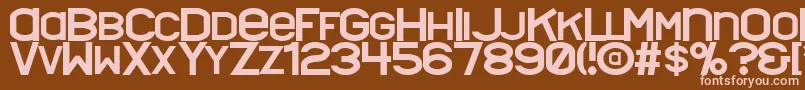 Шрифт Nyctalopia – розовые шрифты на коричневом фоне