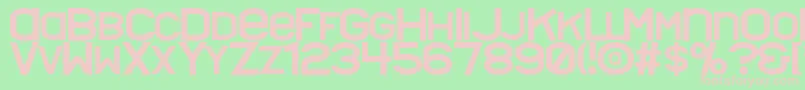 Nyctalopia Font – Pink Fonts on Green Background