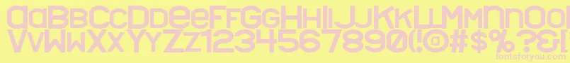 Nyctalopia Font – Pink Fonts on Yellow Background